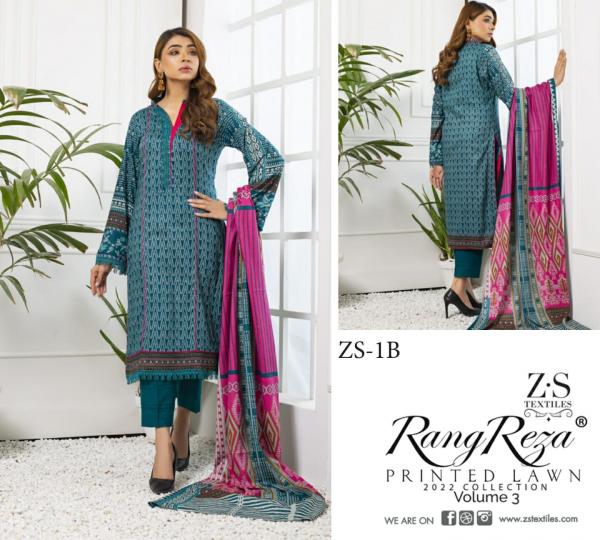 Rang Reza Printed Lawn 3 Regular Wear Cotton Karachi Dress Material